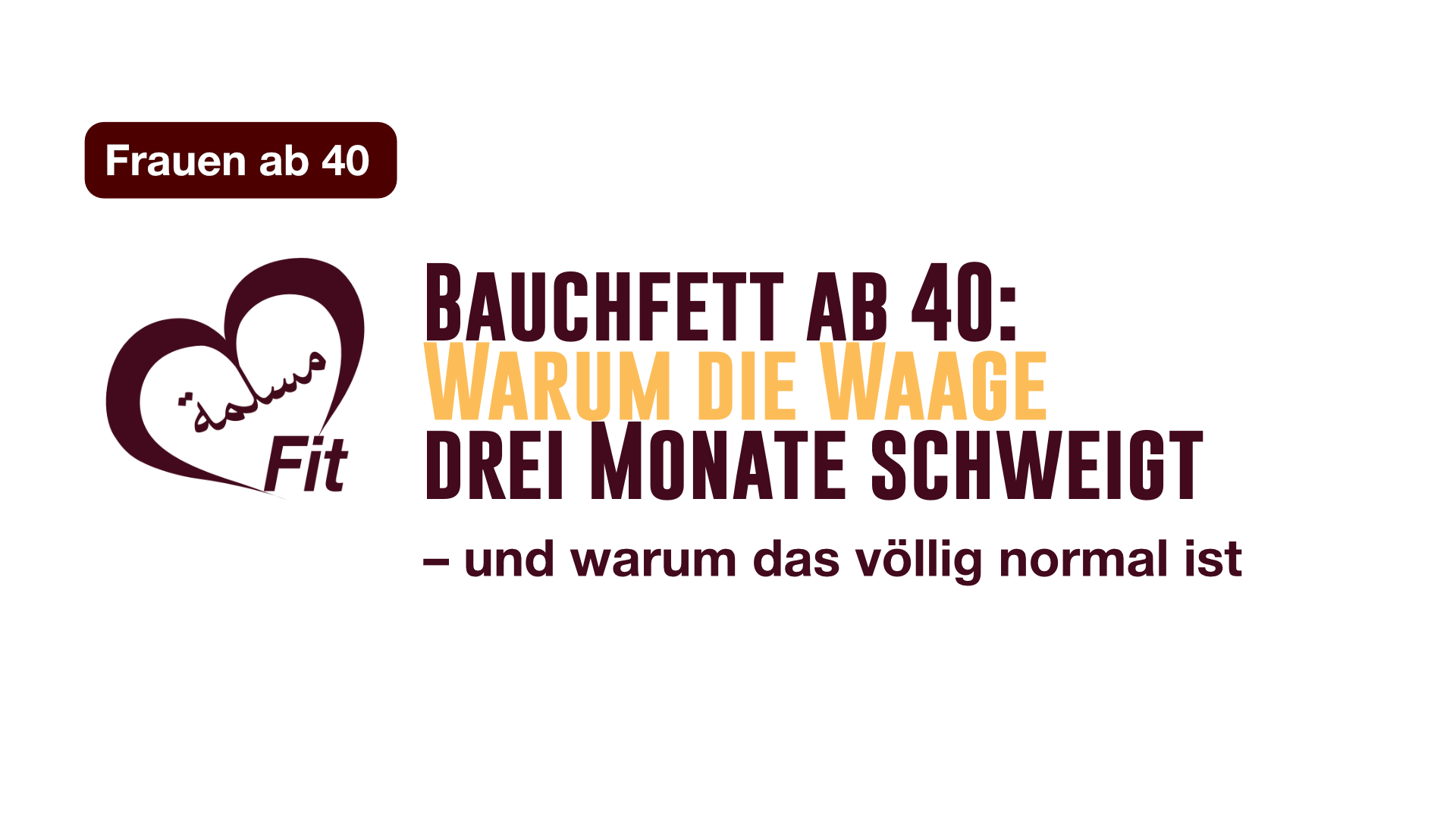 Bauchfett ab 40: Warum die Waage drei Monate schweigt