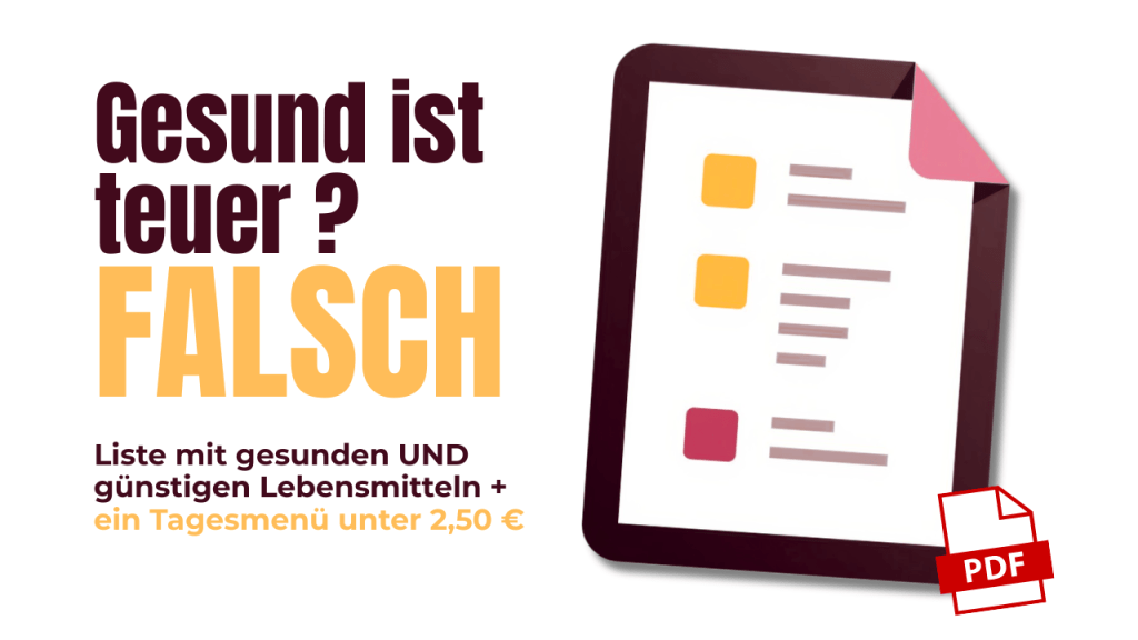 Gesund ist teuer FALSCH