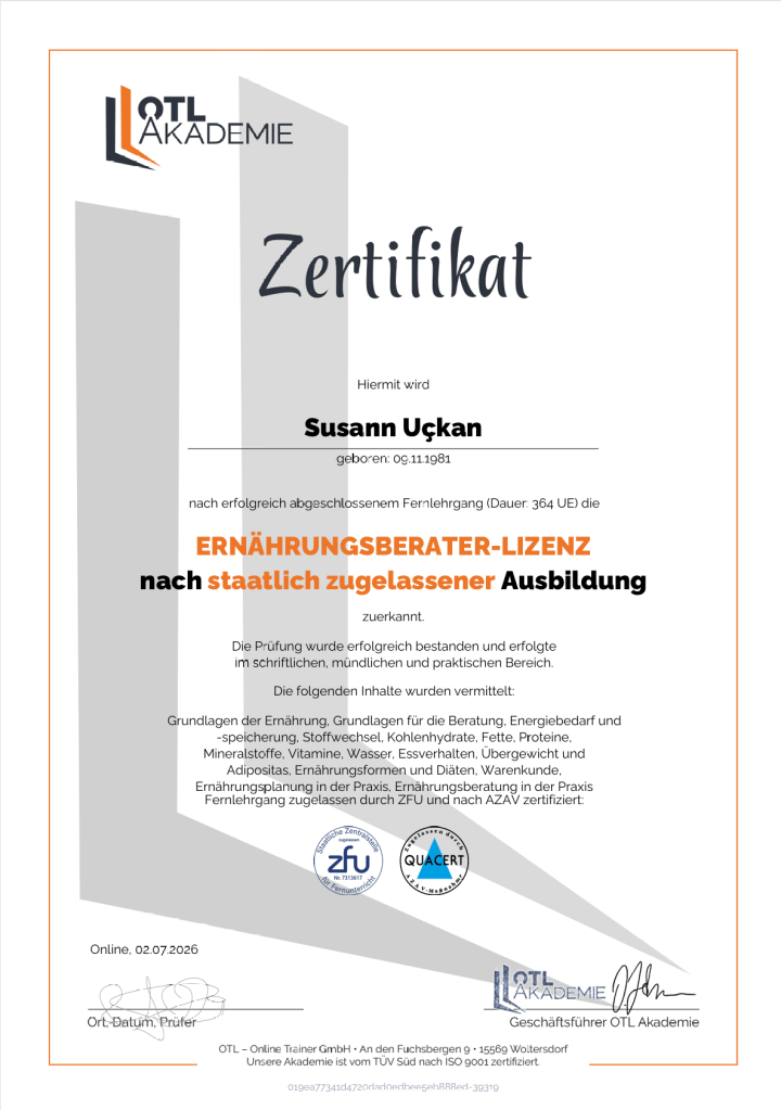 Susann Uckan Ernährungsberatung Lizenz Susann Uckan Screenshot