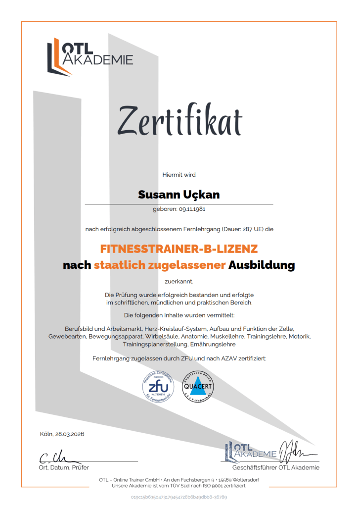 Susann Uckan Fitness Trainer B Lizenz Susann Uckan Screenshot